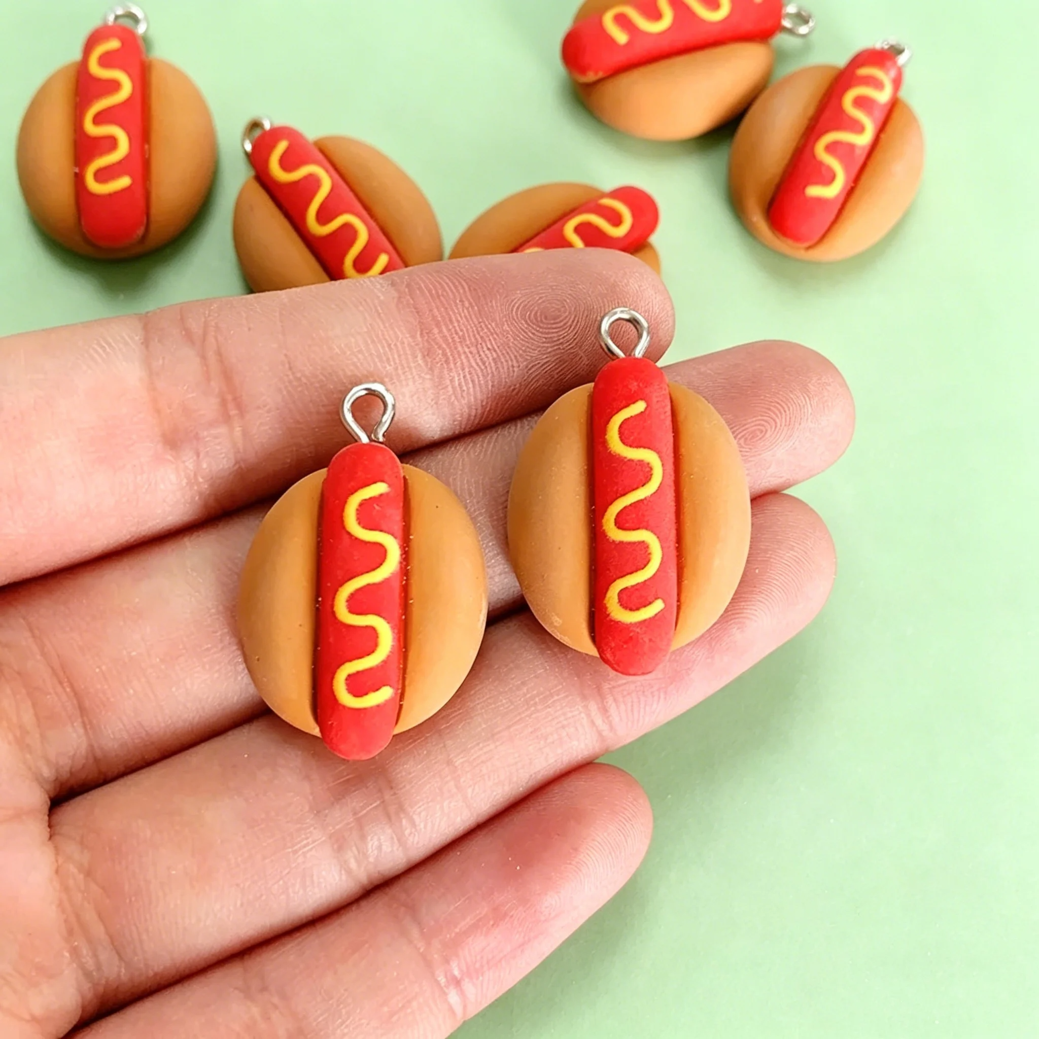 Resin Craft Projects - 10Pcs Cute Mini Hot Dog Resin