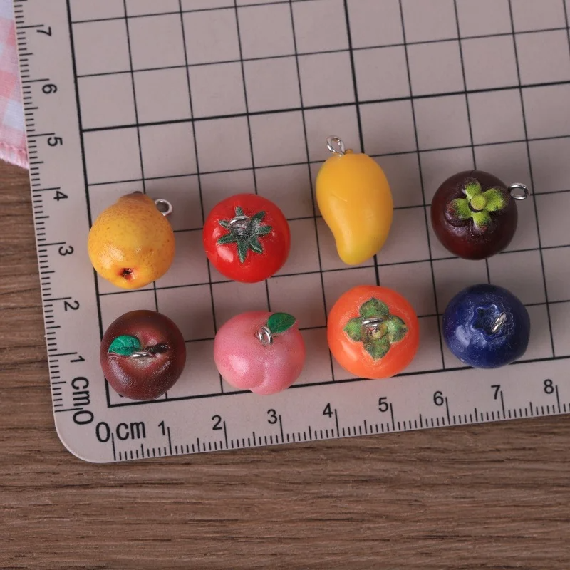 Resin Crafts Diy - 10Pcs Cute Mini Fruit Resin Charms