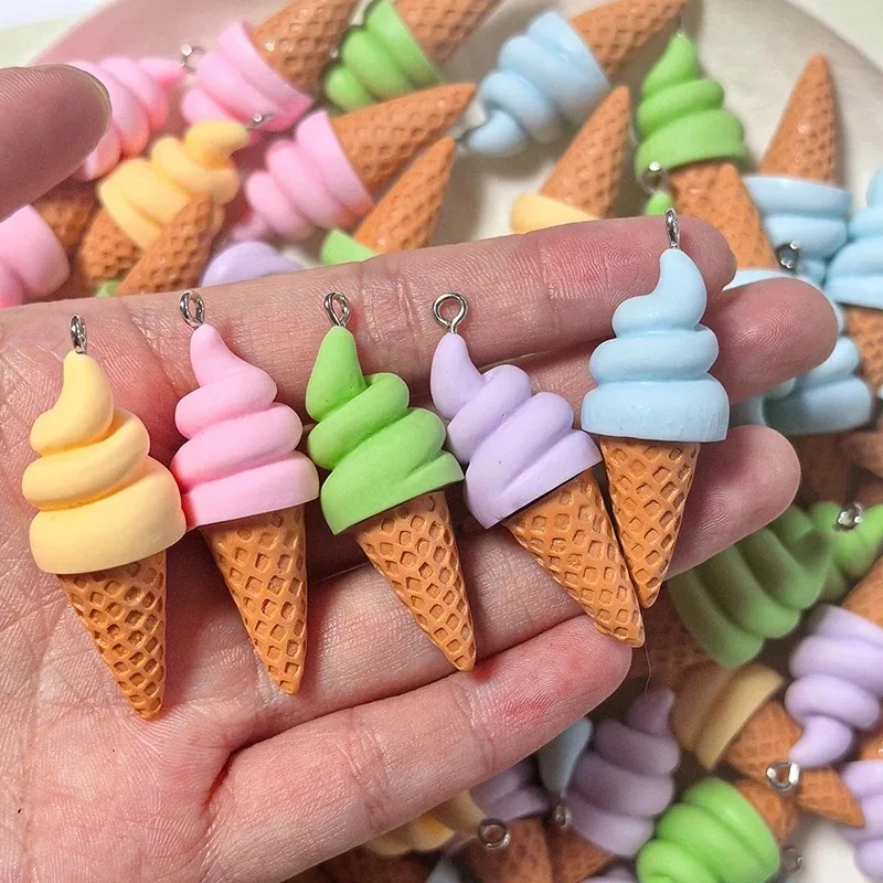 Resin Crafts Diy - 10Pcs Summer Fruit Ice Cream Resin