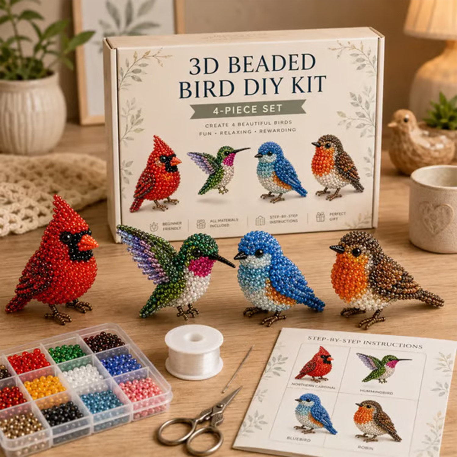 Resin Craft For Beginners - Mini 3D Beaded Animal Craft Kit