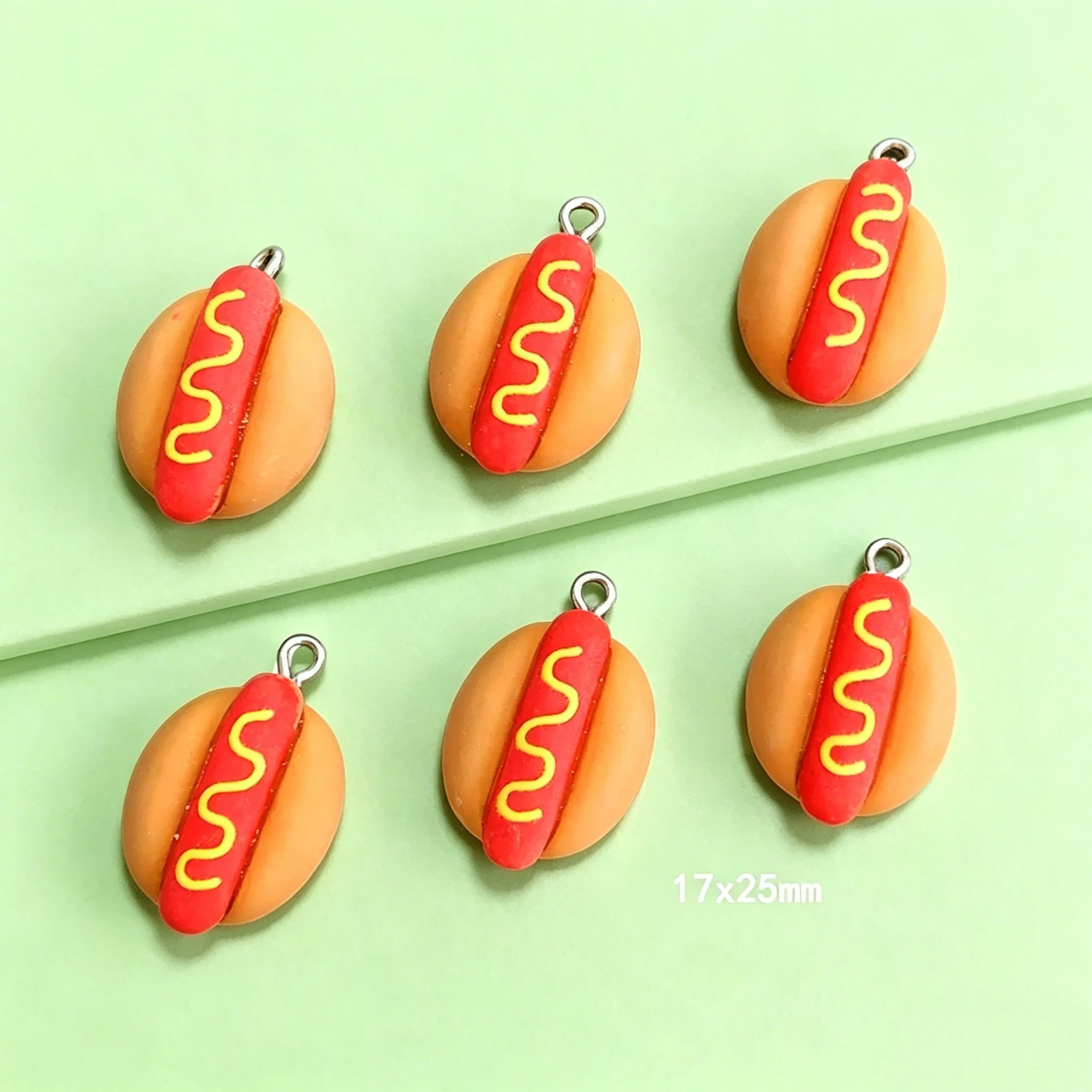 10Pcs Cute Mini Hot Dog Resin  - Resin Craft Projects ulasan dan harga