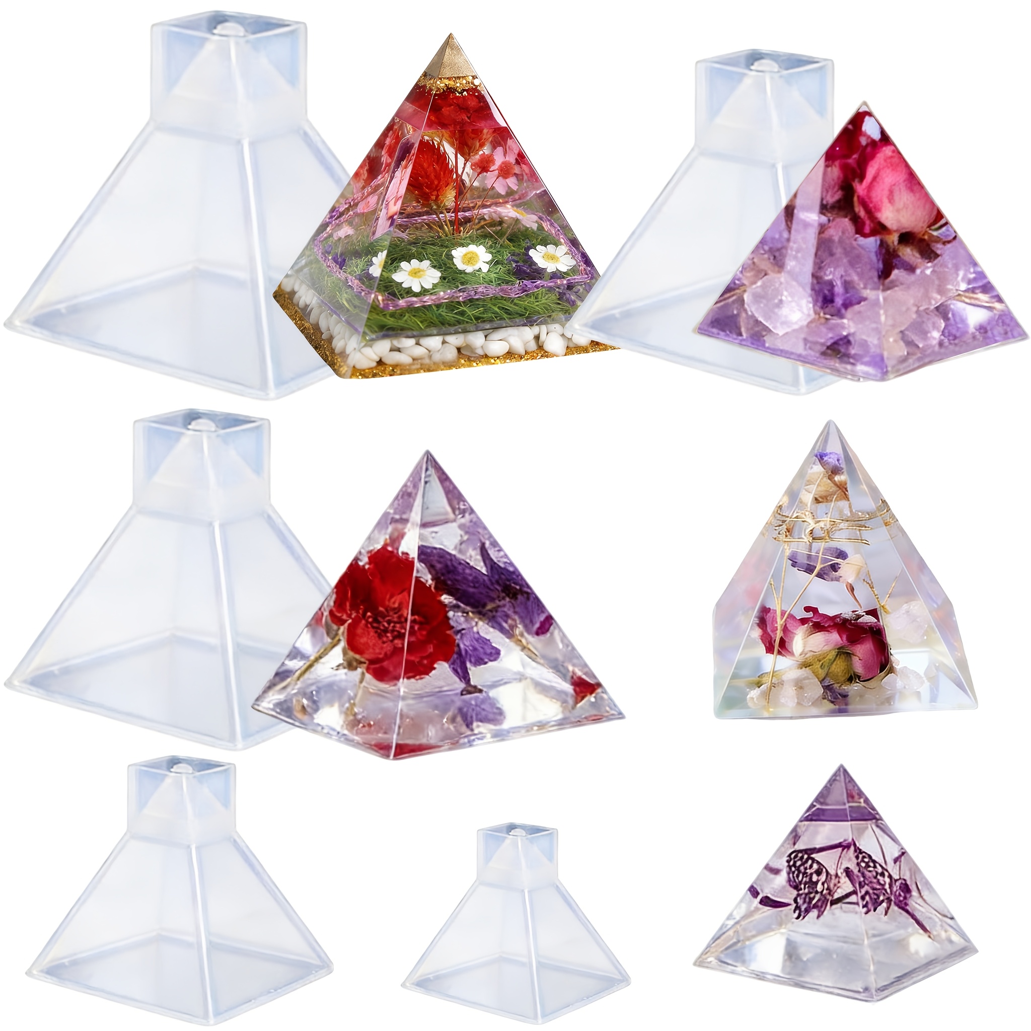 5pc - Pyramid Resin Molds of V - Resin Jewelry Kit ulasan dan harga