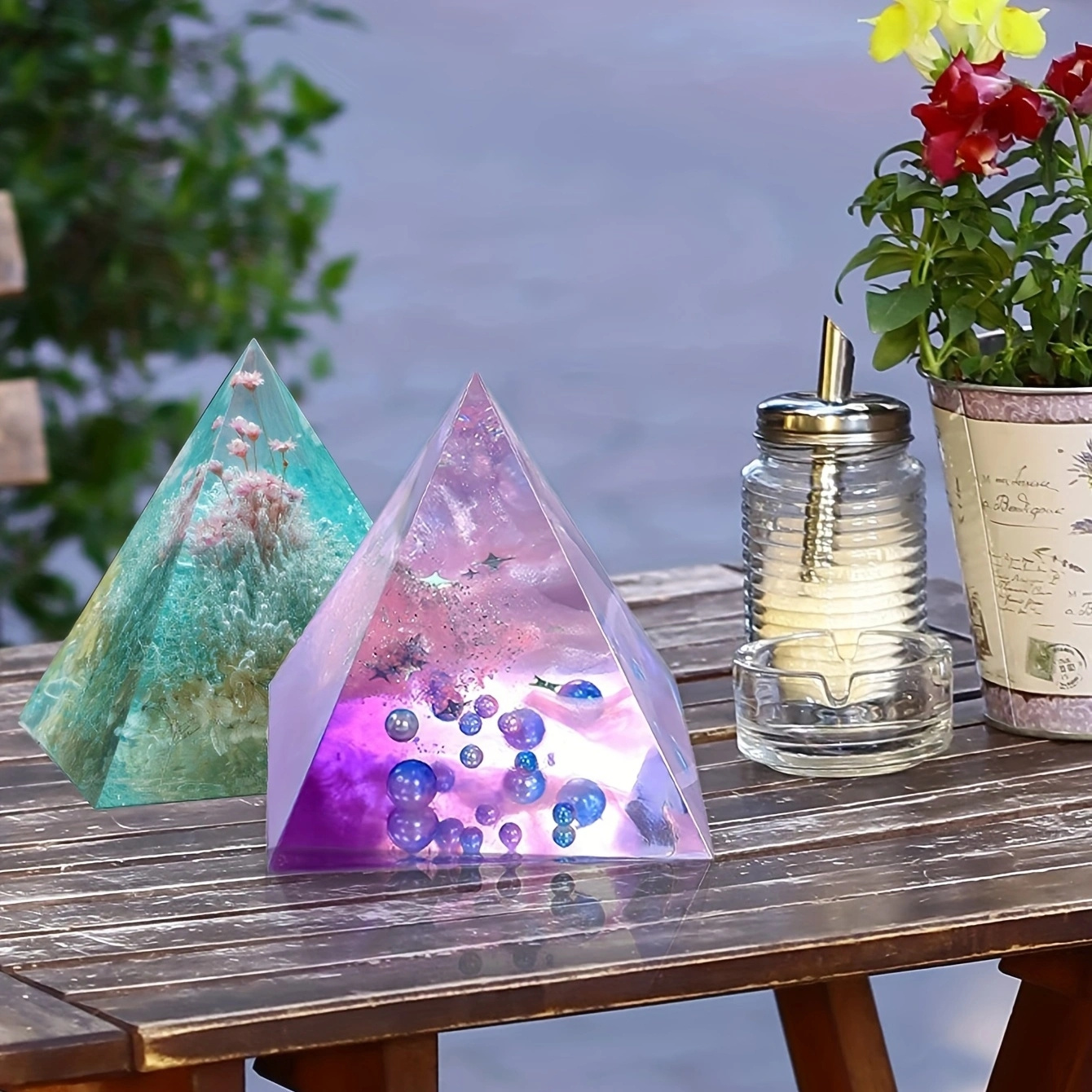 5pc - Pyramid Resin Molds of V - Resin Jewelry Kit ulasan dan harga