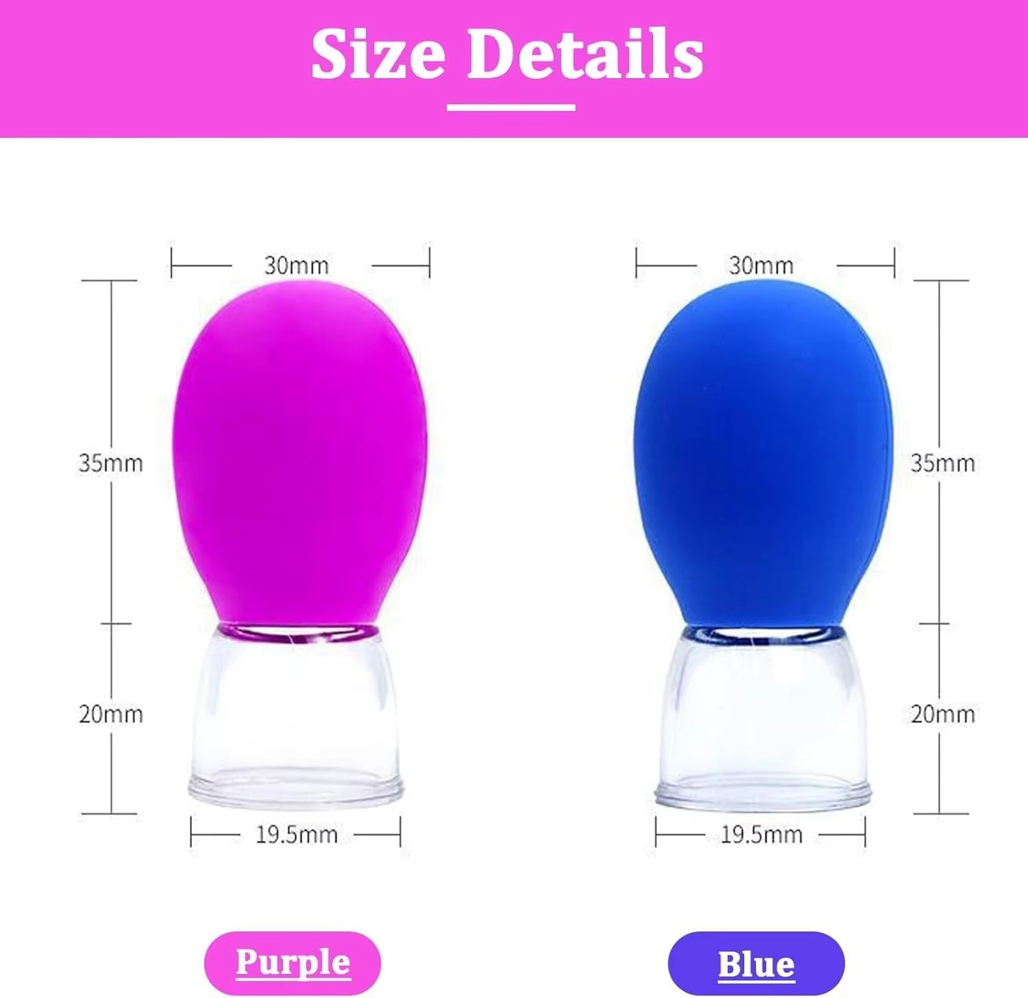 Mini Silicone Facial Cupping V - Vacuum Chamber Small ulasan dan harga