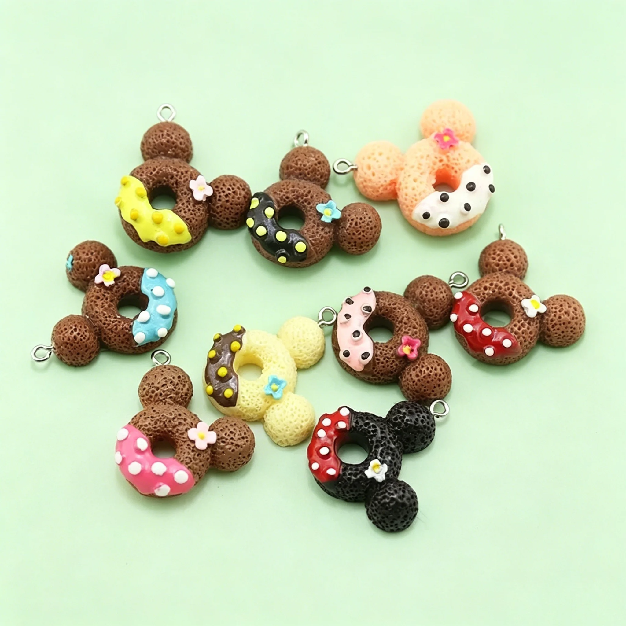 10Pcs Bulk Kawaii Donut Resin  - Resin Crafts Diy ulasan dan harga