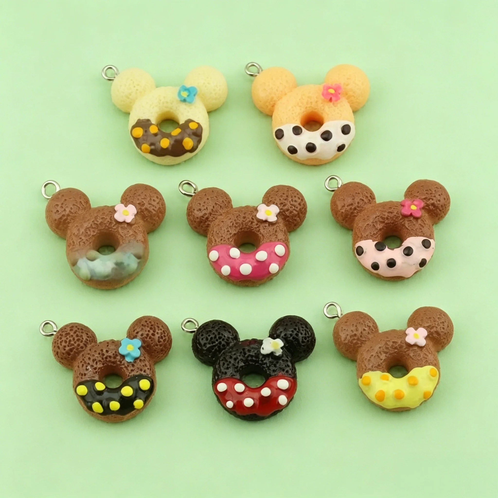 10Pcs Bulk Kawaii Donut Resin  - Resin Crafts Diy ulasan dan harga