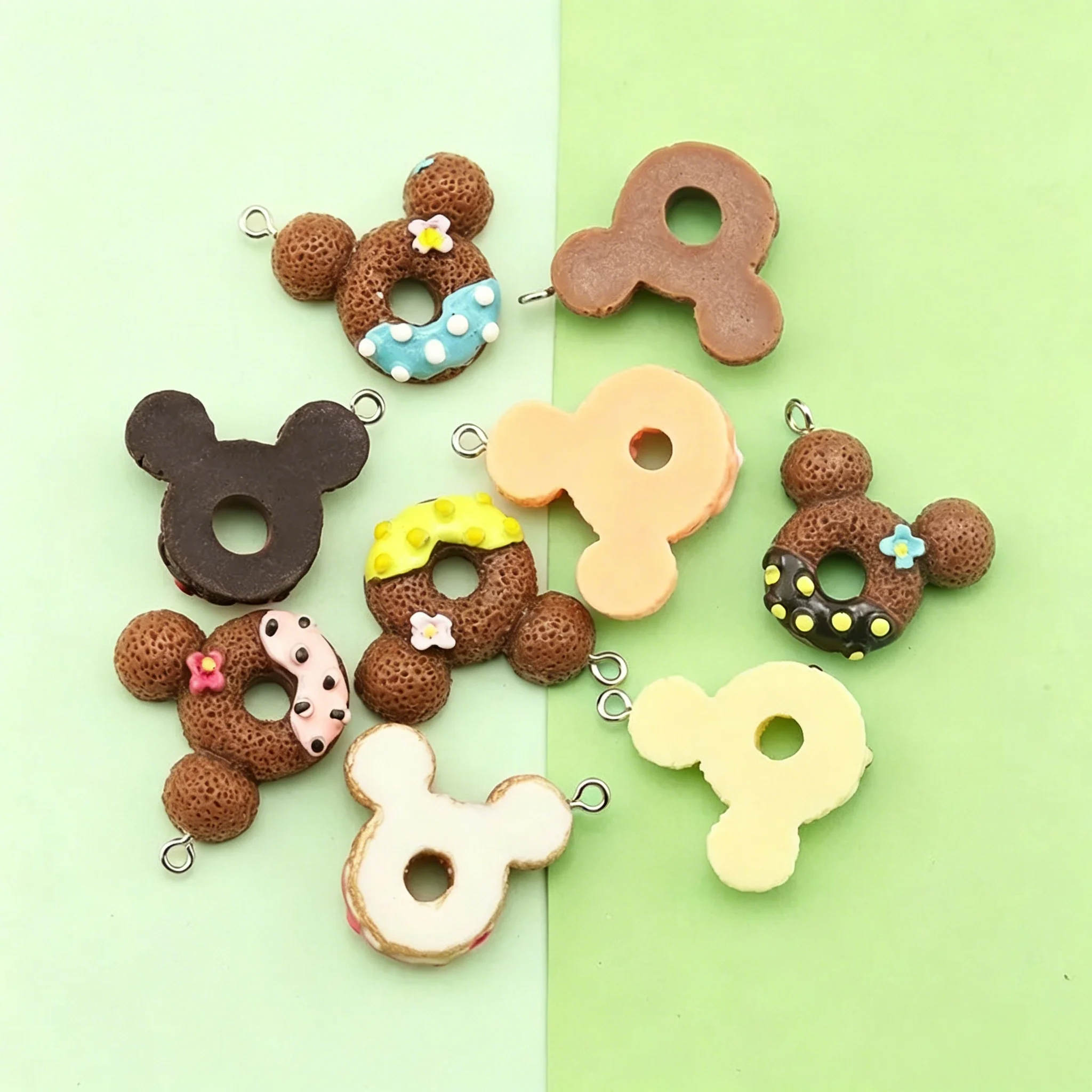 10Pcs Bulk Kawaii Donut Resin  - Resin Crafts Diy ulasan dan harga