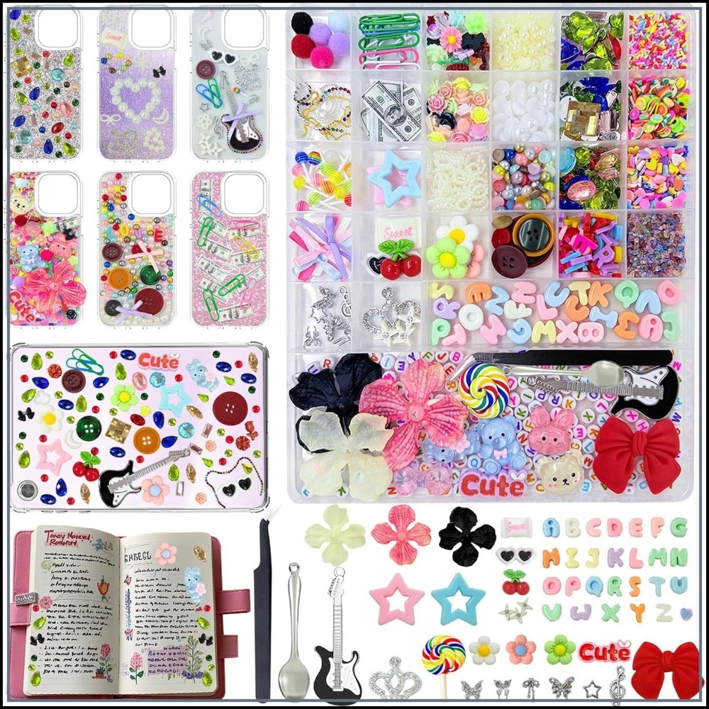 2280Pcs Junk Case Charms Kit,  - Resin Craft Kit ulasan dan harga