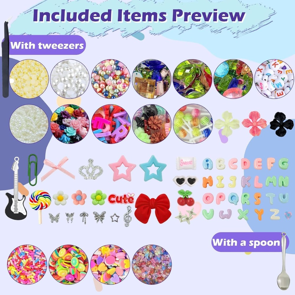 2280Pcs Junk Case Charms Kit,  - Resin Craft Kit ulasan dan harga