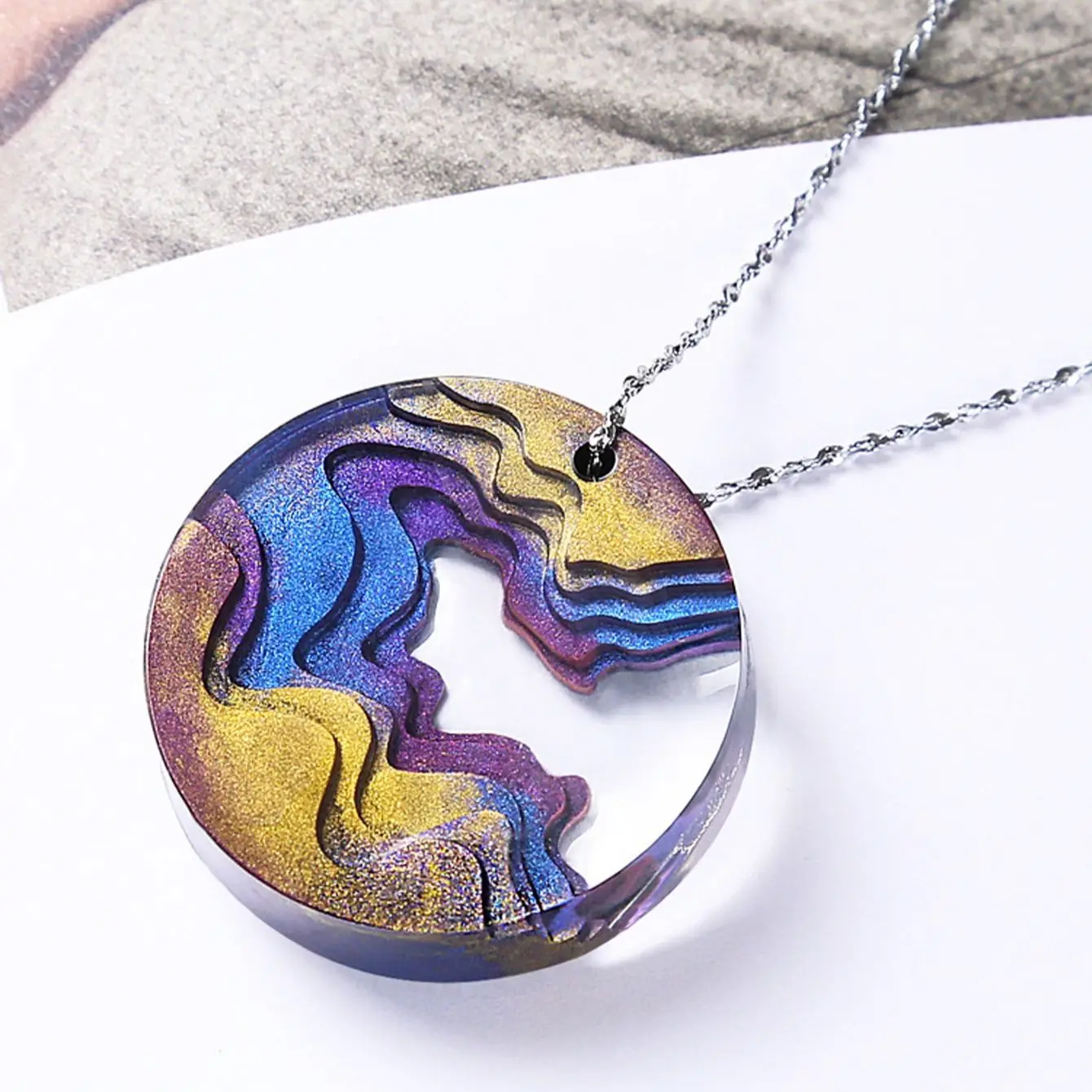 Round Water Drop Handmade DIY  - Resin Ocean Wave Mold ulasan dan harga