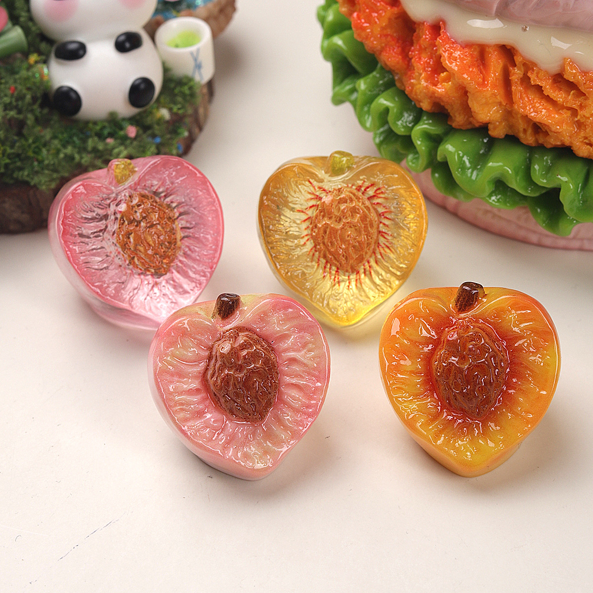 10pcs Cartoon 3D Resin Simulat - Flower Preservation Resin ulasan dan harga