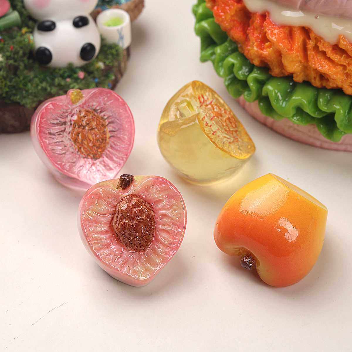10pcs Cartoon 3D Resin Simulat - Flower Preservation Resin ulasan dan harga