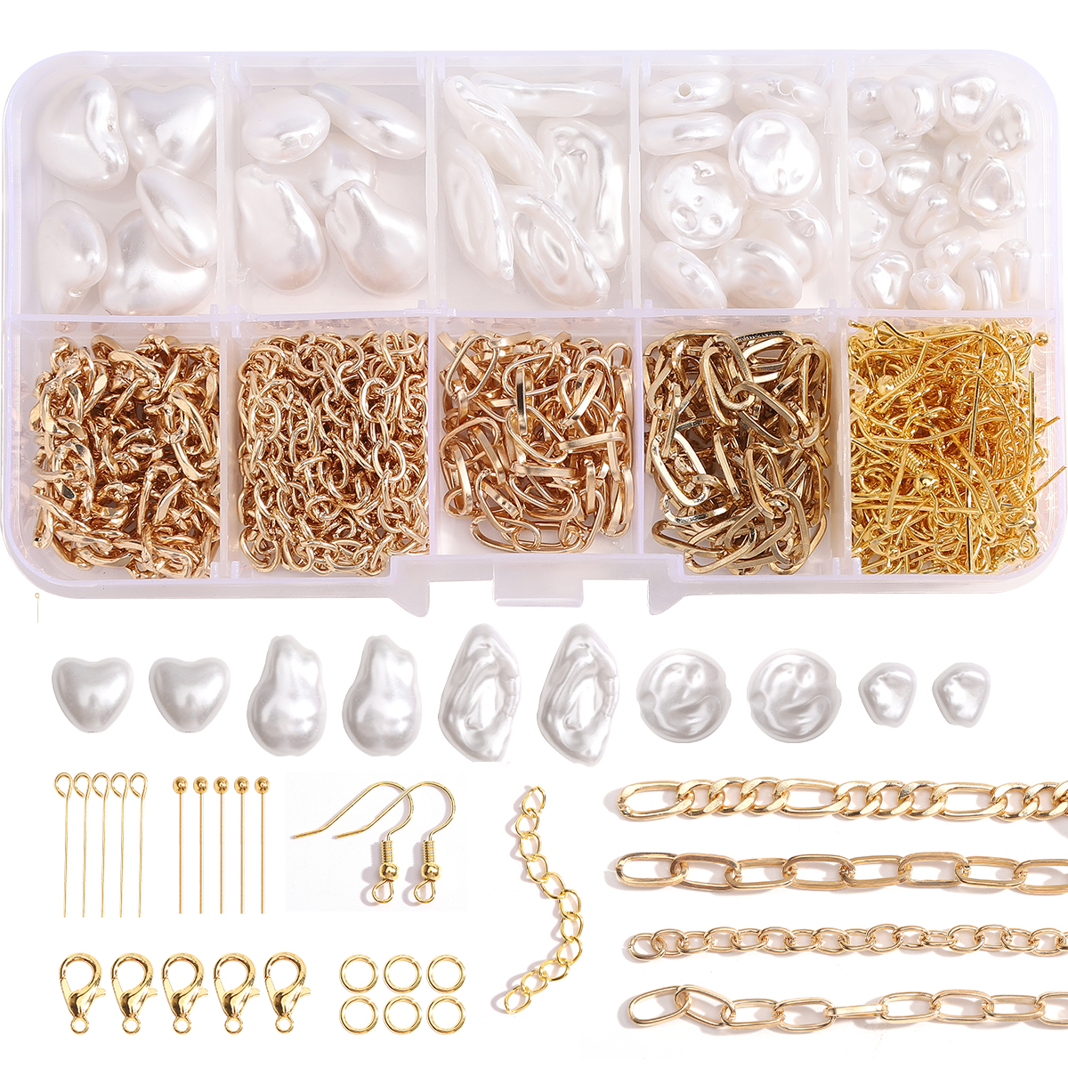 179/366pcs 1Box ABS Irregular  - Resin Jewelry Kit ulasan dan harga