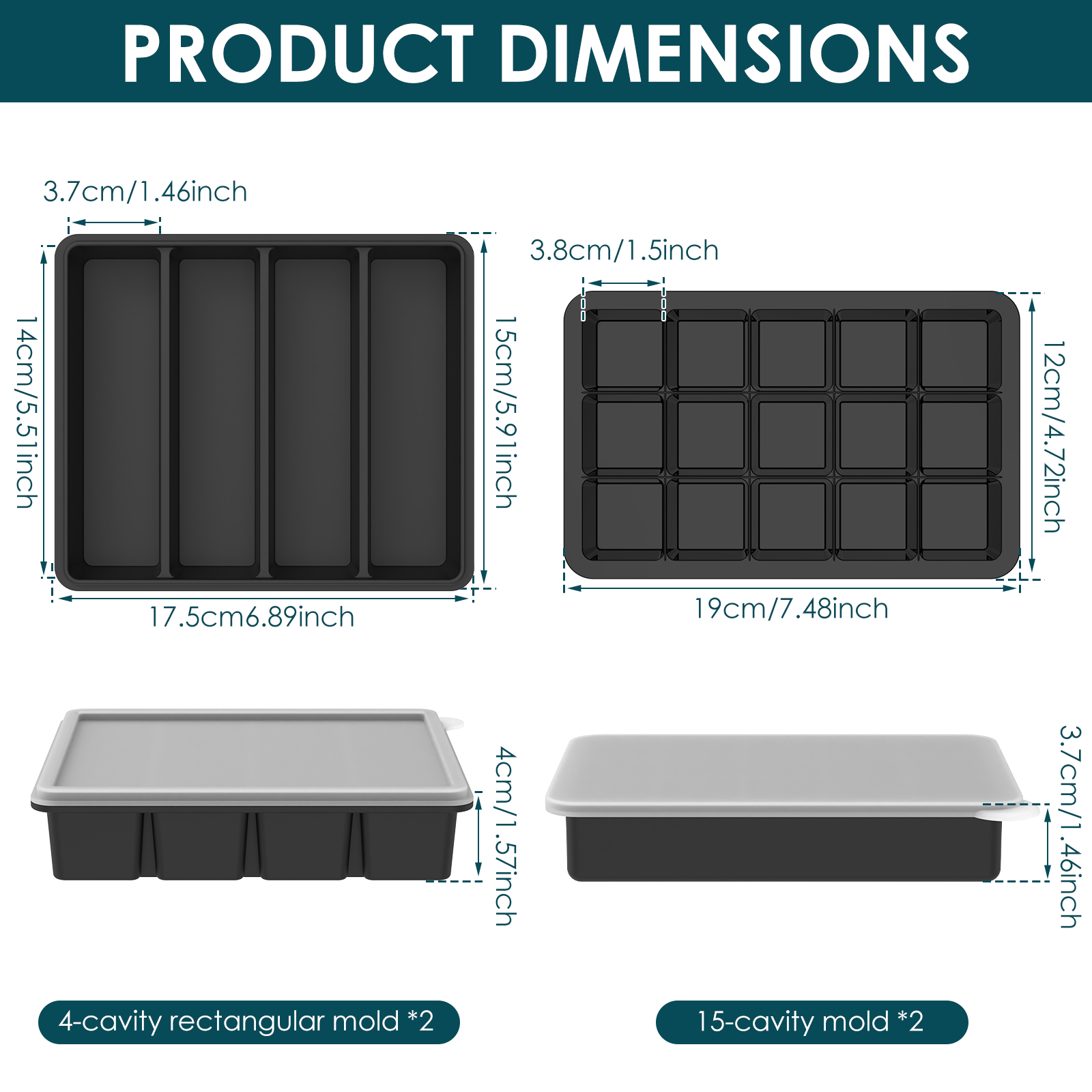 4 Pack Silicone Freezer Tray w - Serving Tray Mold ulasan dan harga