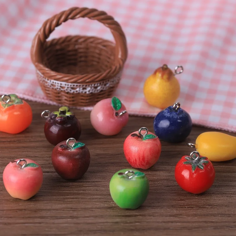 10Pcs Cute Mini Fruit Resin Ch - Resin Crafts Diy ulasan dan harga