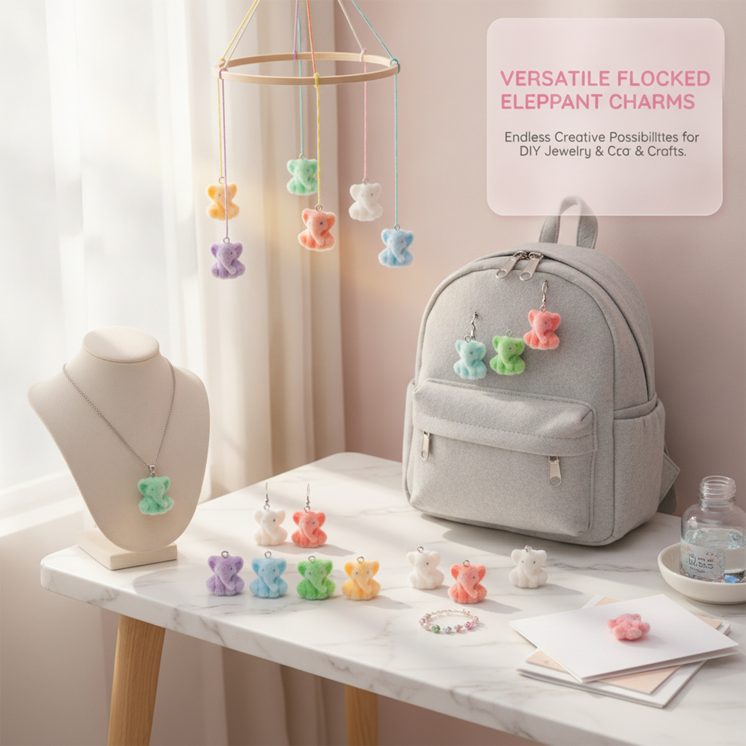 2/10pcs Resin Flocking Cute Li - Resin Craft Projects ulasan dan harga