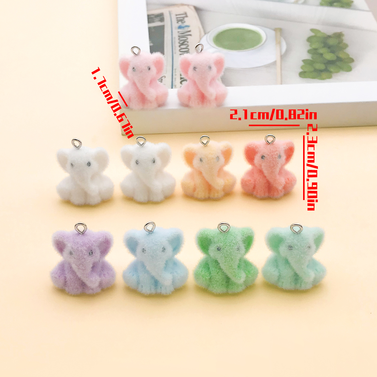 2/10pcs Resin Flocking Cute Li - Resin Craft Projects ulasan dan harga