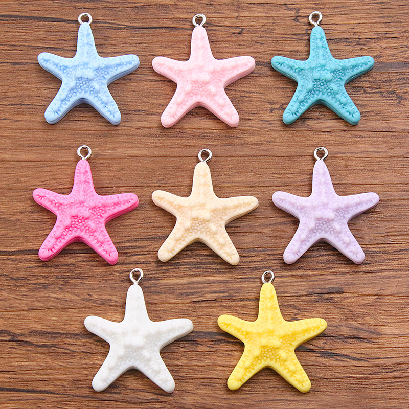 10Pcs Dopamine Color Starfish  - Resin Crafts Diy ulasan dan harga