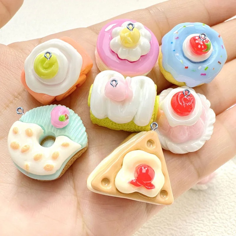 10Pcs Mini Simulated Cute Cake - Resin Crafts Diy ulasan dan harga