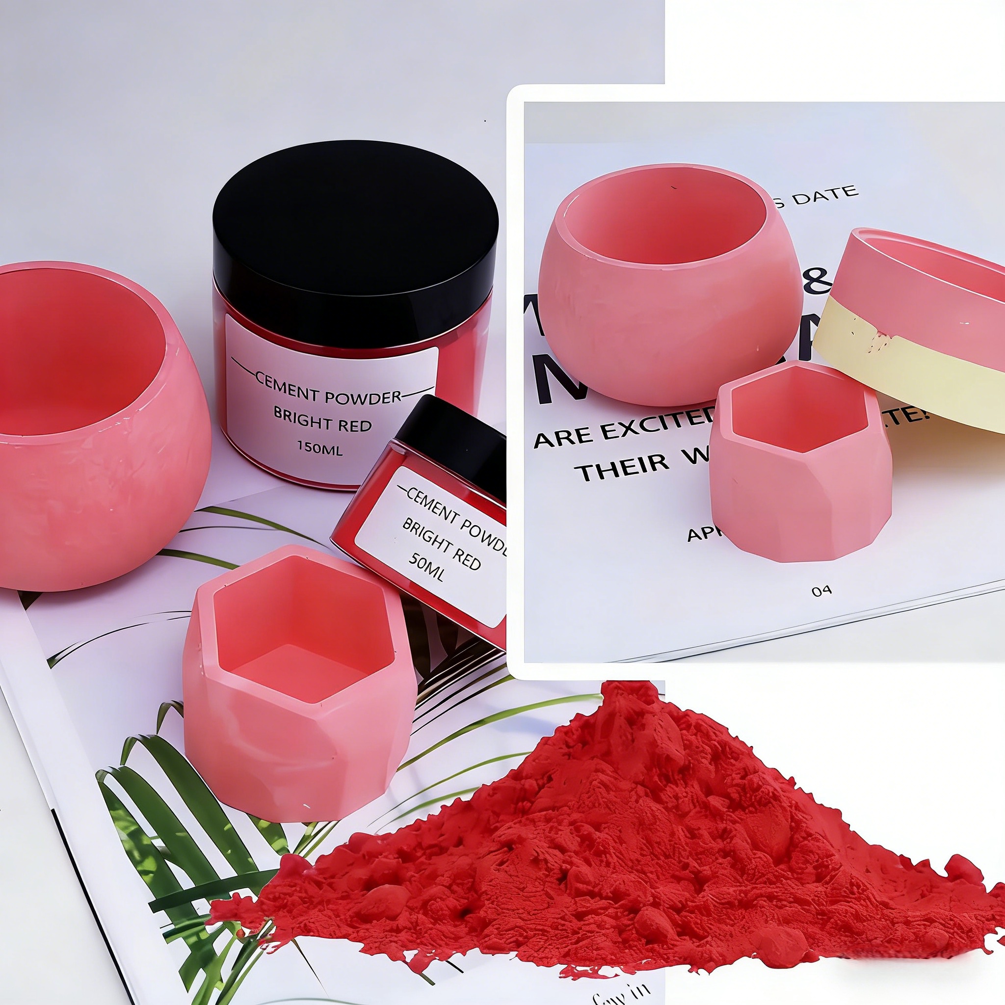 6-Color Gypsum Cement Pigment  - Resin Pigment Set ulasan dan harga
