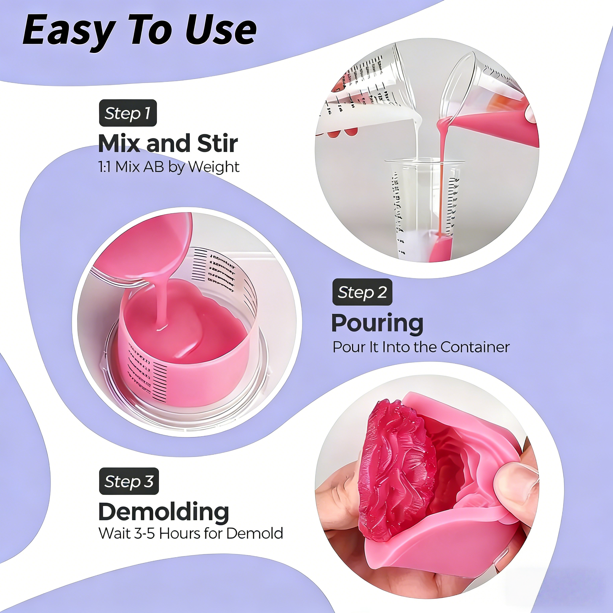 Pink Liquid Silicon Rubber, Re - Resin Craft Supplies ulasan dan harga