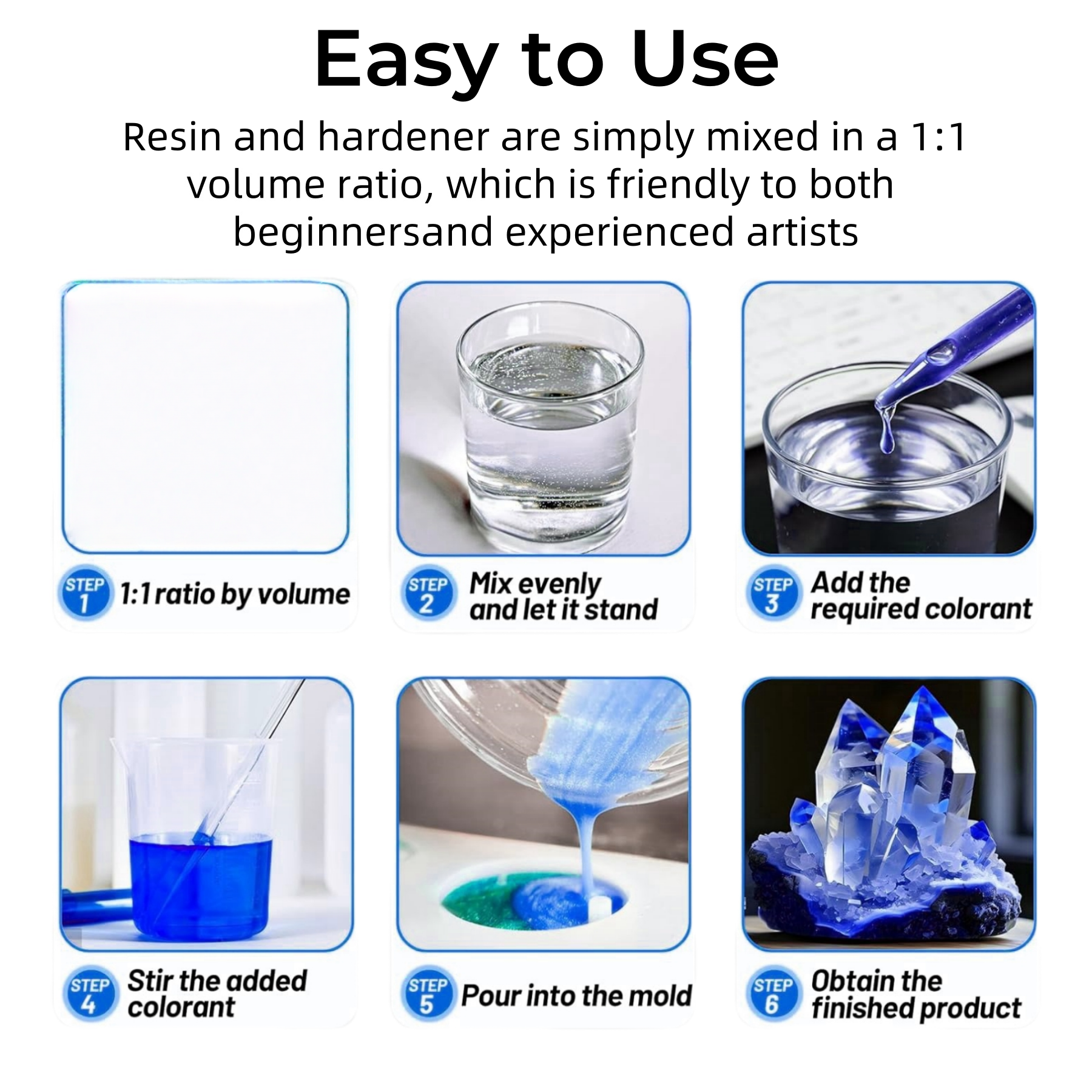 1:1 Crystal Clear Epoxy Resin  - Epoxy Uv Resin Kit ulasan dan harga