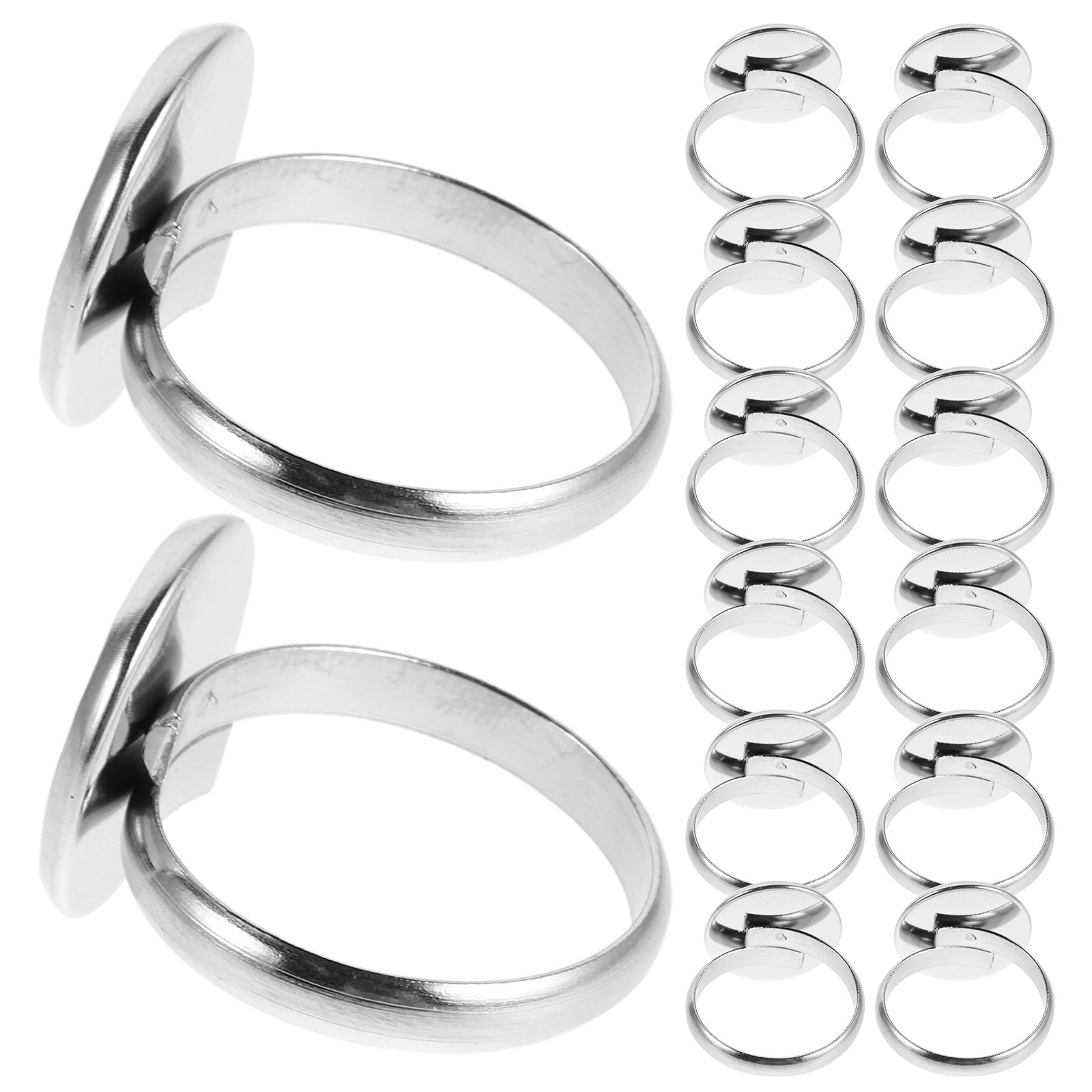 20Pcs Adjustable Ring Blanks S - Crafting Resin ulasan dan harga