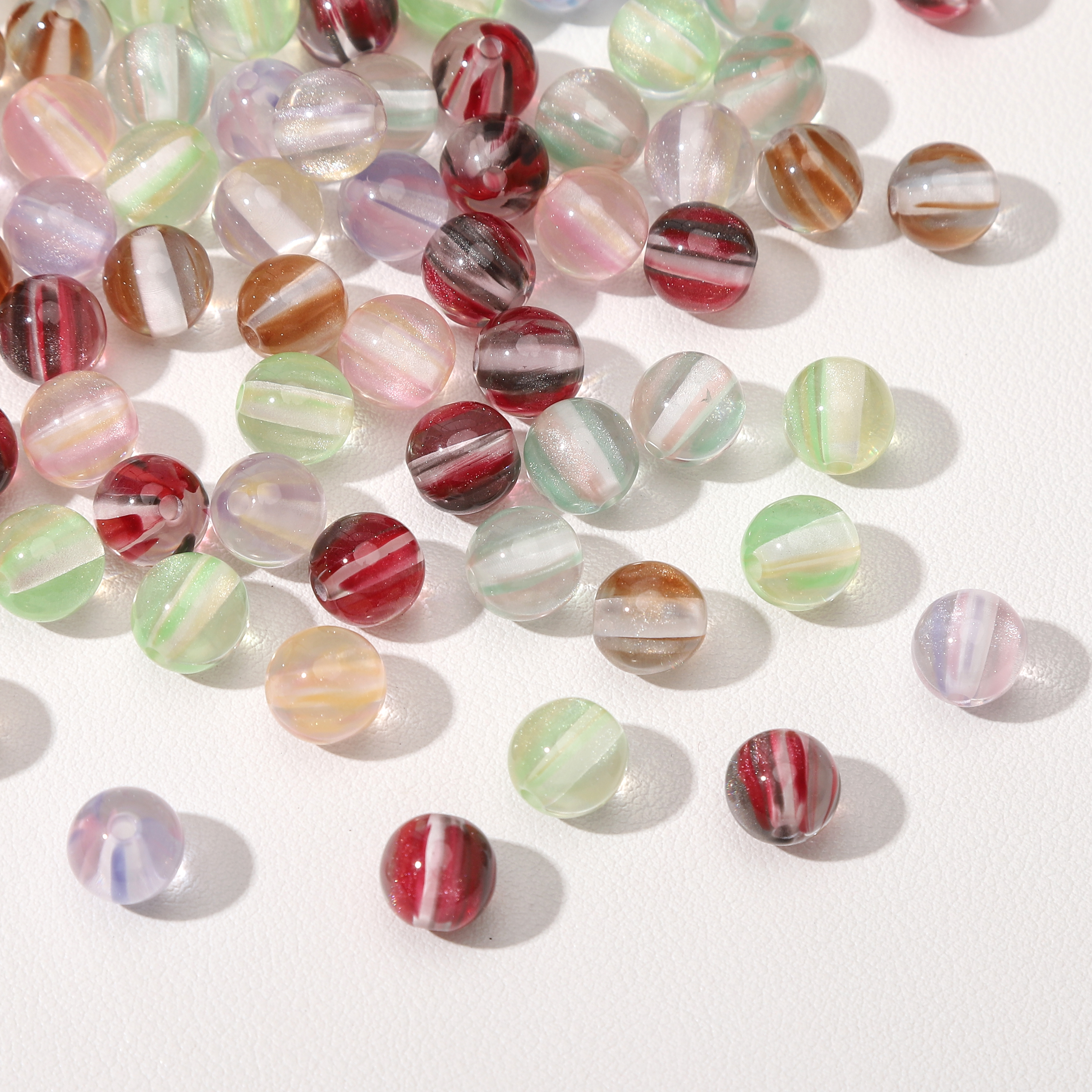 8mm 100Pcs Colorful Round Resi - Resin Craft Material ulasan dan harga