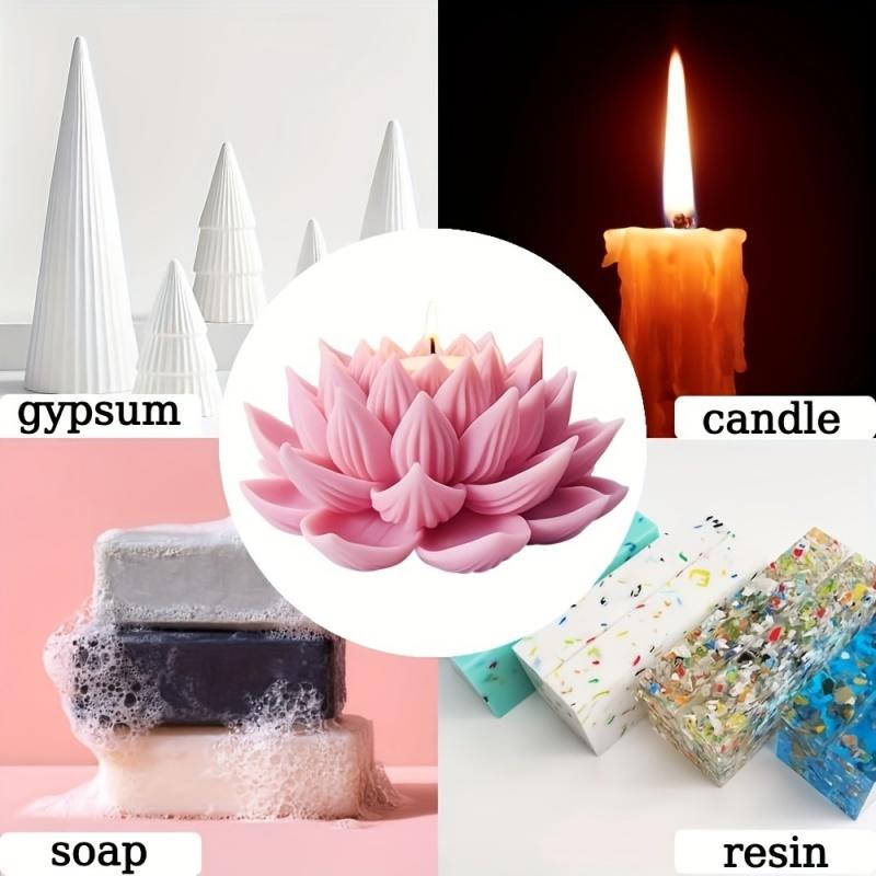 1PC Lotus Flower Candle Mold S - Resin Craft Ideas ulasan dan harga