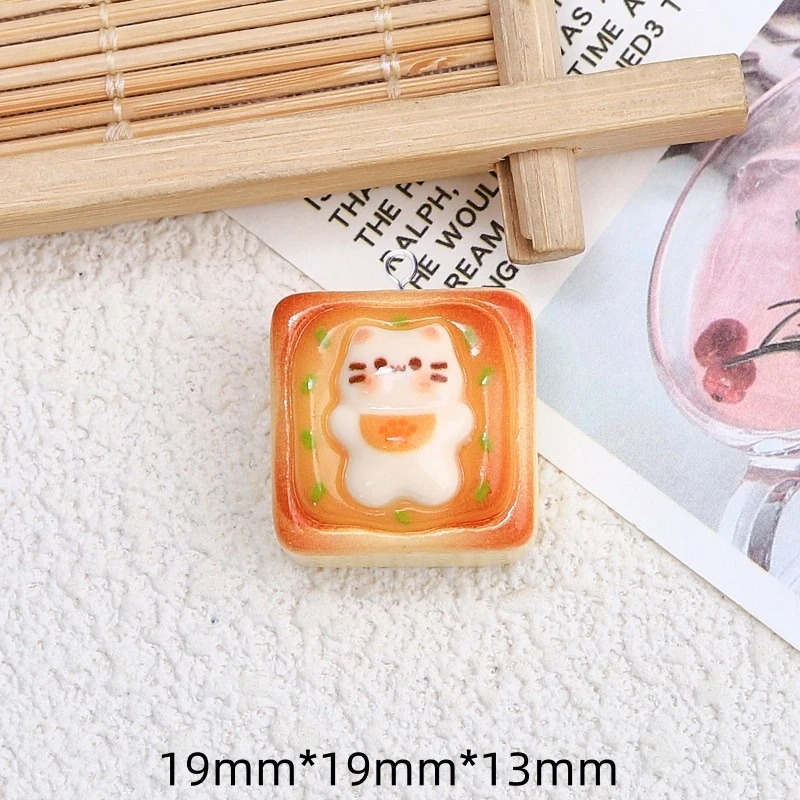 10Pcs Kawaii Cat Toast Bread R - Resin Crafts Diy ulasan dan harga