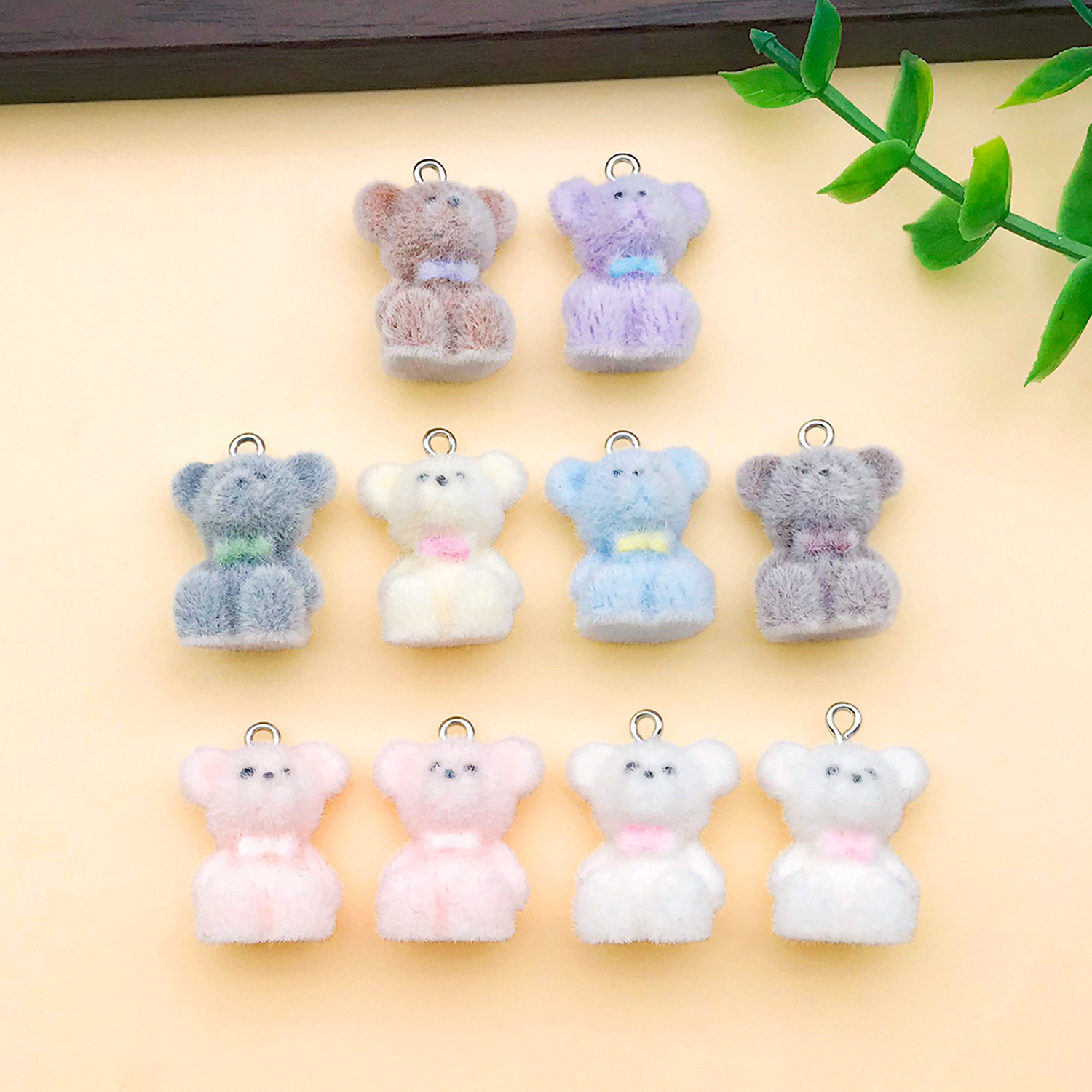 2/10pcs Resin Flocking Cute Li - Resin Craft Projects ulasan dan harga