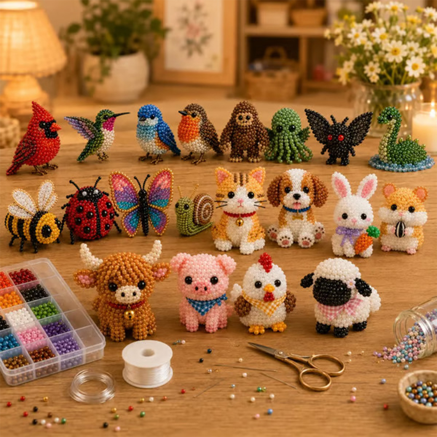 Mini 3D Beaded Animal Craft Ki - Resin Craft For Beginners ulasan dan harga