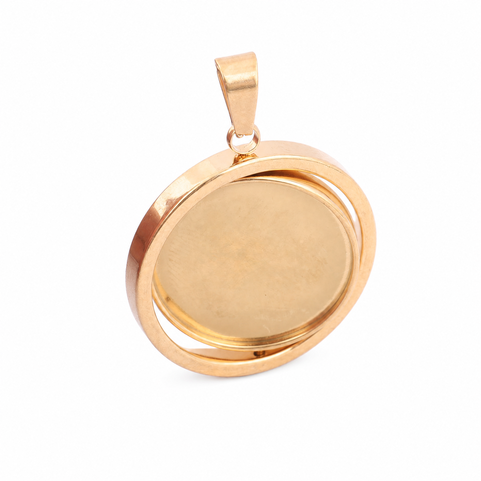 5pcs Stainless Steel Gold Plat - Bezels Set Pendant ulasan dan harga