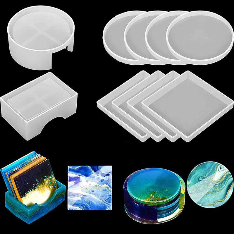 Round Square Coaster Silicone  - Resin Ocean Wave Mold ulasan dan harga