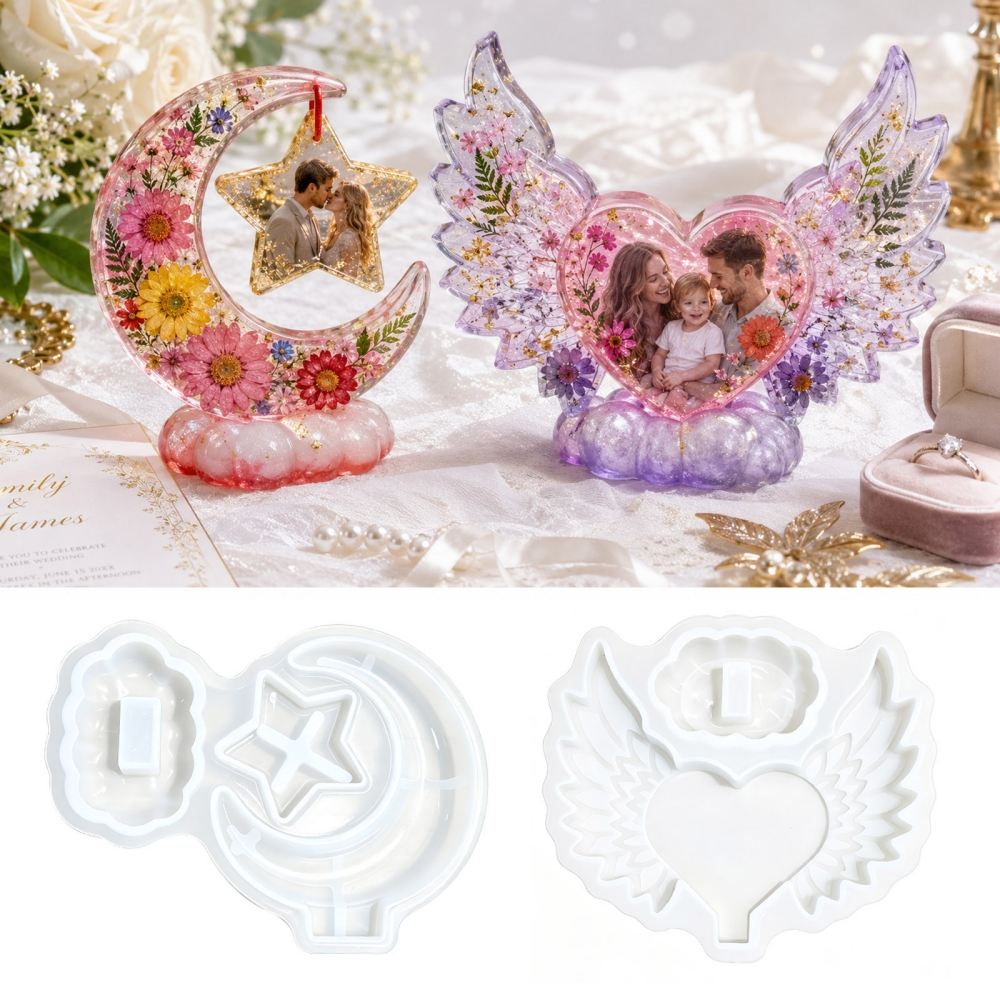 S0308 Heart Shaped Photo Frame - Resin Craft Ideas ulasan dan harga
