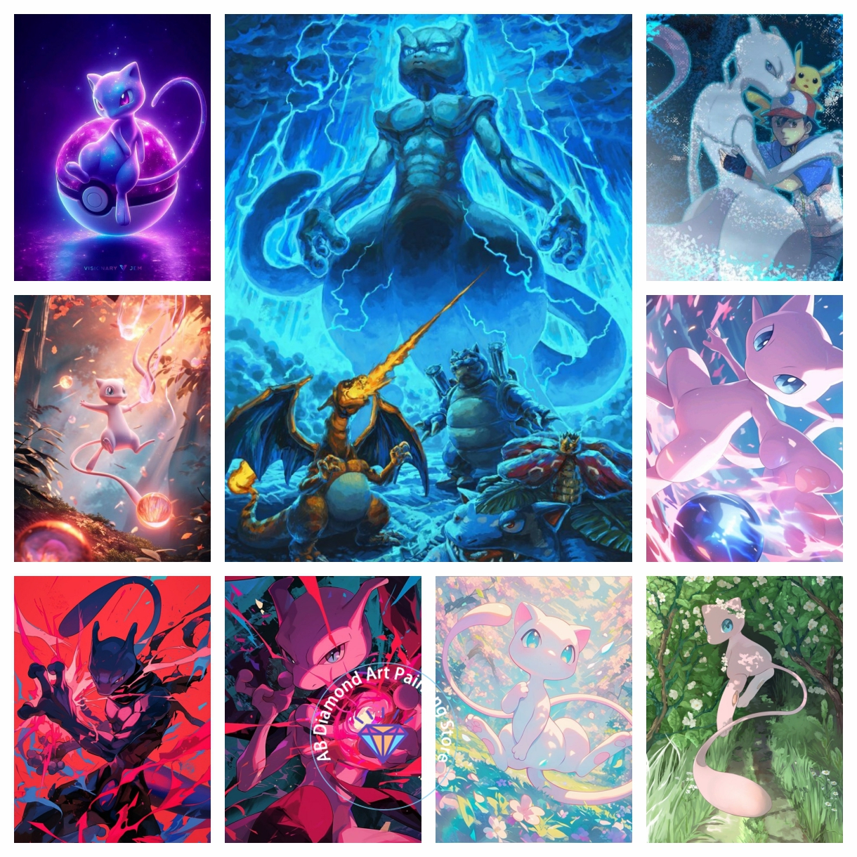 Pokémon Handsome Mewtwo Cartoo - Resin Craft Kit ulasan dan harga